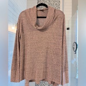 Jones‎ New York cowl beck long sleeve shirt-light pink